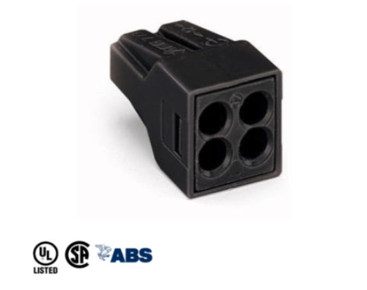 4 conductor PUSH WIRE® high temp connector 150ºC SOLID CONDUCTORS —18-12   AWG; STRANDED CONDUCTORS —16-12 AWG