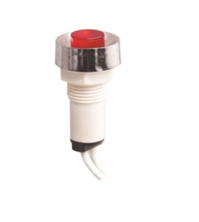 10 mm LED Indicator Light with Metal Ring